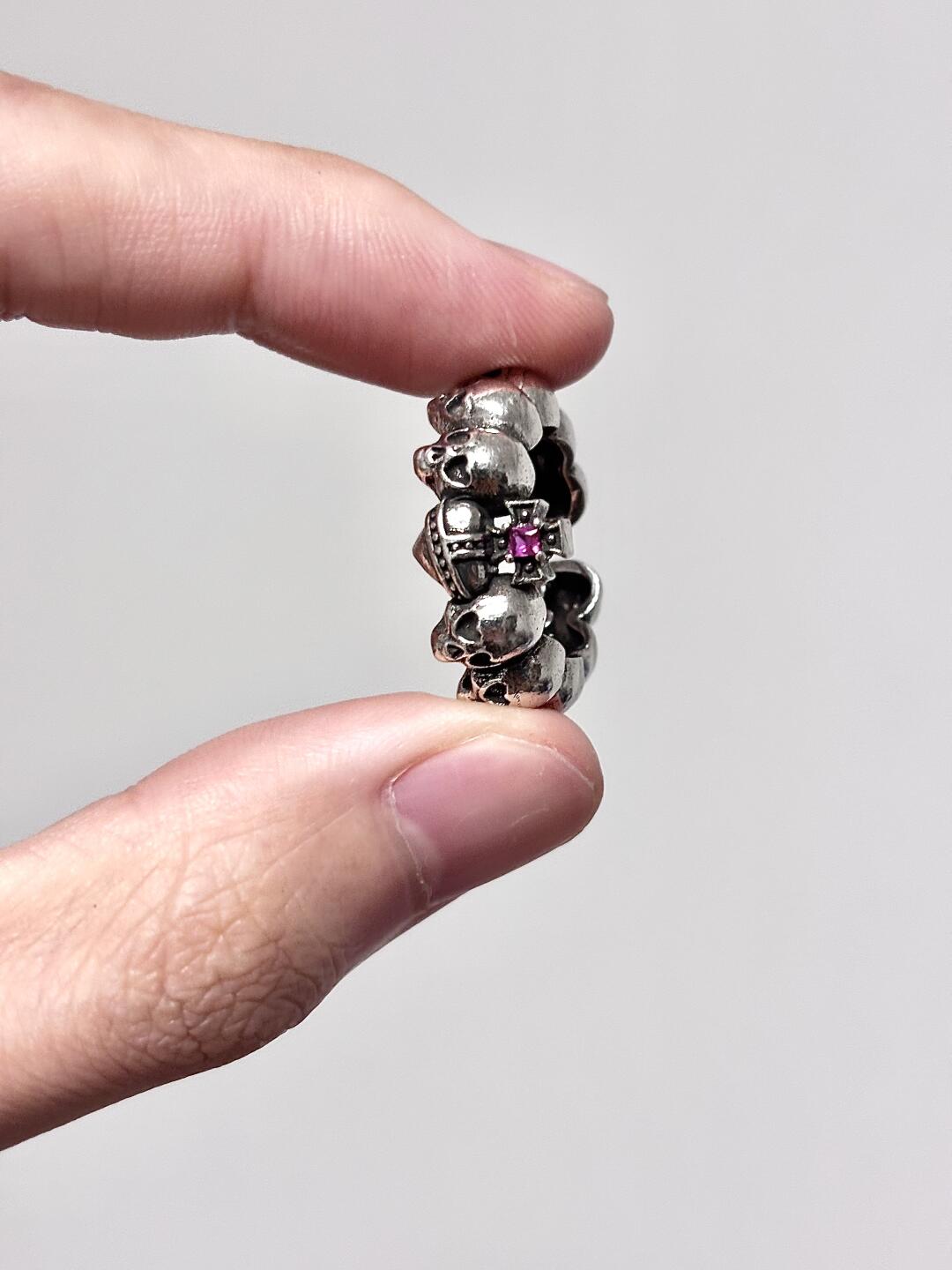 Skull Crimson Adjustable Ring
