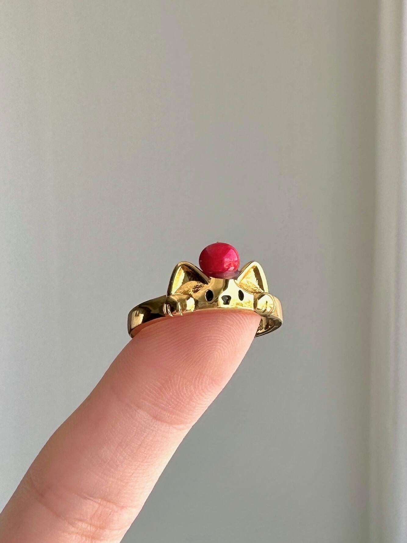 Empress Kitty Adjustable Ring